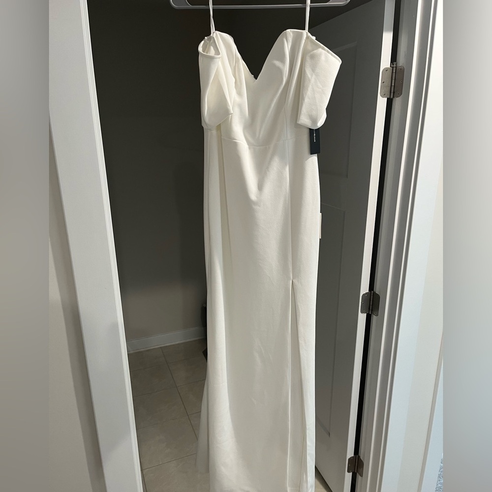 Lulus off the shoulder white dress